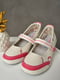 Туфлі білого кольору з рожевою вставкою | 6495053 | фото 2