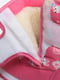 Чоботи зимові рожеві на липучці з принтом | 6495154 | фото 6