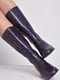 Чоботи гумові чорно-фіолетові з принтом | 6495702 | фото 2