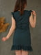 Платье темно-зеленое | 6496087 | фото 3