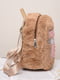 Рюкзак меховой коричневый с котиками | 6496195 | фото 2