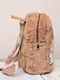 Рюкзак меховой коричневый с сердечком | 6496197 | фото 2