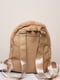 Рюкзак меховой коричневый с сердечком | 6496197 | фото 3