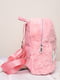 Рюкзак меховой розовый с сердечком | 6496200 | фото 2