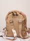Рюкзак хутряний коричневий з ведмедиками | 6496205 | фото 3