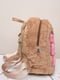 Рюкзак меховой коричневый с бантом | 6496209 | фото 2