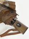 Зонт-полуавтомат коричневый в принт | 6496703 | фото 3