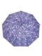 Зонт-полуавтомат фиолетовый в принт | 6496709