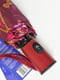 Зонт-полуавтомат бордовый в принт | 6496710 | фото 3