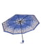 Зонт-полуавтомат сине-фиолетовый в принт | 6496723 | фото 2