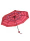 Зонт-полуавтомат бордовый в принт | 6496724 | фото 2