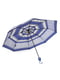 Зонт-полуавтомат темно-синий в принт | 6496726 | фото 2