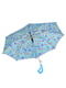 Зонт-полуавтомат голубой в принт | 6496733 | фото 2