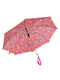 Зонт-полуавтомат малинового цвета в принт | 6496735 | фото 2
