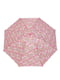 Зонт-полуавтомат розовый в принт | 6496736
