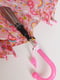 Зонт-полуавтомат розовый в принт | 6496736 | фото 4