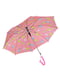 Зонт-полуавтомат розовый в принт | 6496737 | фото 2