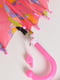 Парасолька-півавтомат рожева в принт | 6496737 | фото 4