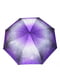Зонт-полуавтомат фиолетовый в принт | 6496744