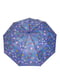 Зонт-полуавтомат синий в принт | 6496752