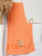 Рушник банний махровий оранжевого кольору | 6497382