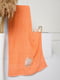 Рушник банний махровий оранжевого кольору | 6497382 | фото 2