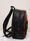 Рюкзак чорний з червоними паєтками | 6497595 | фото 2