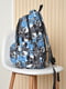 Рюкзак синий с принтом | 6497599 | фото 2
