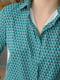 Рубашка зеленого цвета с узором | 6497665 | фото 4