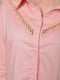 Рубашка удлиненная розового цвета | 6497695 | фото 4