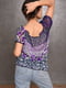 Блуза фіолетова в принт | 6498438 | фото 3