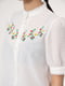 Блуза-вишиванка біла льняна | 6500089 | фото 6