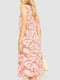 Платье молочно-коралловое с узором | 6502264 | фото 4