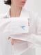 Сорочка оверсайз зі збільшеною манжетою та декоративною вишивкою "Лелека". Колекція "Птахи України" | 6502673 | фото 2