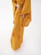 Сукня-кімоно з льону в японському стилі з вишивкою. Колекція "Птахи України". Колір "Шафран" | 6502677 | фото 4