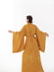 Сукня-кімоно з льону в японському стилі з вишивкою. Колекція "Птахи України". Колір "Шафран" | 6502677 | фото 5