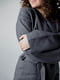 Костюм-кімоно зі штанами вільного фасону з льону жіночій "Графіт" | 6502695 | фото 8