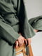 Костюм-кімоно зі штанами вільного фасону з льону жіночій "Папороть" | 6502696 | фото 6