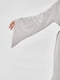 Сукня-кімоно з льону з широкими рукавами та декоративними необробленими краями і вишивкою. Колекція "Колоски" | 6502712 | фото 2