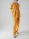 Костюм-кімоно зі штанами вільного фасону з льону жіночій "Шафран" | 6502744 | фото 2