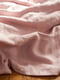 Комплект однотонної постільної білизни з льону у блідо-рожевому кольорі "Пильна троянда" | 6502815 | фото 4