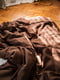 Комплект однотонної постільної білизни з льону у коричневому кольорі "Шоколад" | 6502816 | фото 4