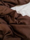 Комплект однотонної постільної білизни з льону у коричневому кольорі "Шоколад" | 6502816 | фото 5