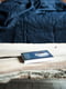 Комплект однотонної постільної білизни з льону у темно-синьому кольорі "Чумацький шлях" | 6502834 | фото 5