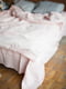 Комплект однотонної постільної білизни з льону у рожевому кольорі "Зефір" | 6502841 | фото 2