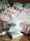 Комплект однотонної постільної білизни з льону у рожевому кольорі "Зефір" | 6502841 | фото 5