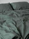 Комплект однотонної постільної білизни з льону у холодно-зеленому кольорі "Папороть" | 6502843 | фото 6