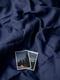 Комплект однотонної постільної білизни з льону у синьому кольорі "Індиго" | 6502850 | фото 6