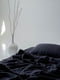 Комплект однотонної постільної білизни з льону у темно-сірому кольорі "Графіт" | 6502861 | фото 3