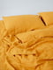 Комплект однотонної постільної білизни з льону у помаранчевому кольорі "Шафран" | 6502866 | фото 2